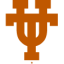 Burnt orange interlocking UT icon on a white background